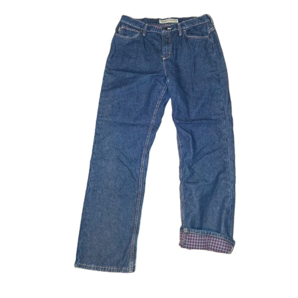 Cabela's Casuals Women's Jeans Flannel Lined Straight Leg size 12 Regular